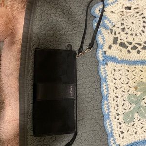 Black coach wristlet